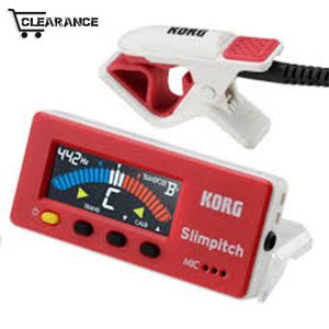 Slimpitch RW(Clearance) - Compact Chromatic Tuner with Dedicated Microphone and Full Color Display - Red and White